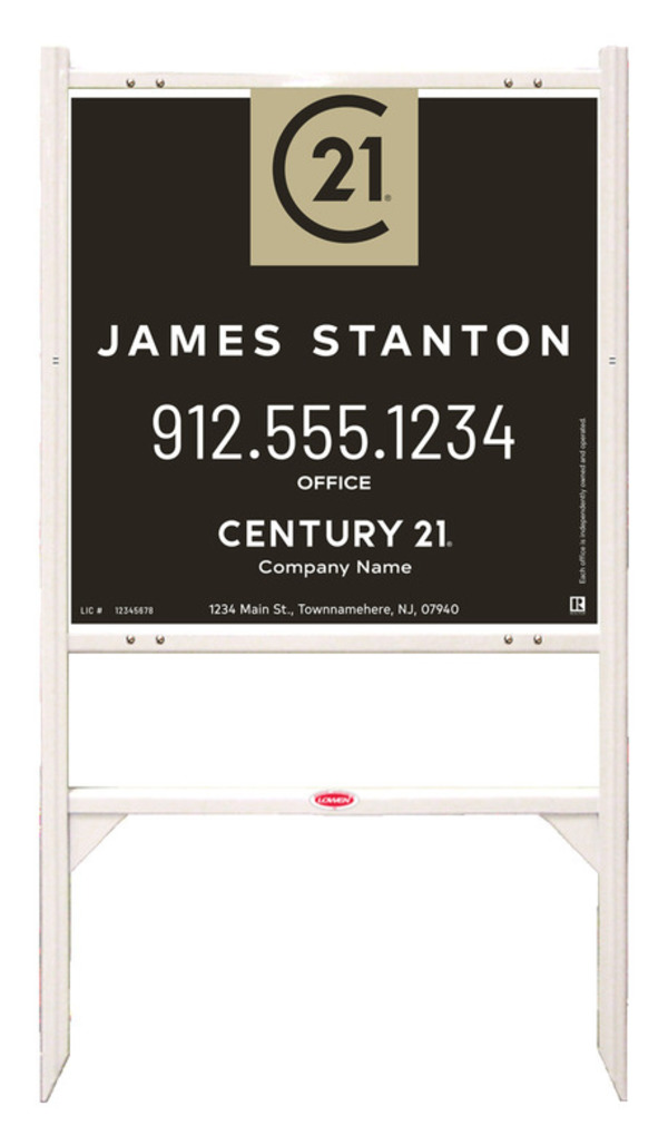 Angle Iron Frame and Agent Centric Sign Panel Unit, 24h x 24w, .040 Aluminum