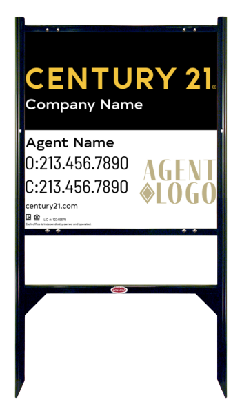 Angle Iron Frame and Sign Panel Unit, 24h x 24w, Steel