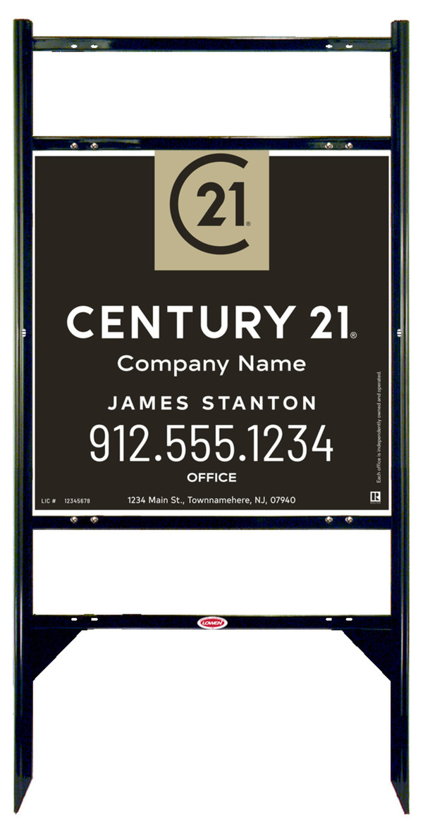 Angle Iron Frame with Two Rider Insets and Office Sign Panel Unit, 24h x 24w