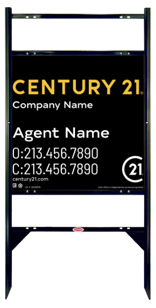 Angle Iron Frame with Two Rider Insert and Sign Panel Unit, 24h x 24w, Steel