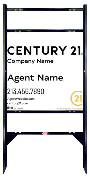 Angle Iron Frame with Two Rider Insert and Sign Panel Unit, 24h x 24w, Steel