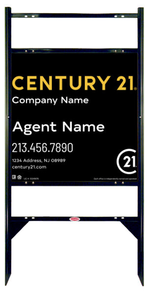 Angle Iron Frame with Two Rider Insert and Sign Panel Unit, 24h x 24w, Steel