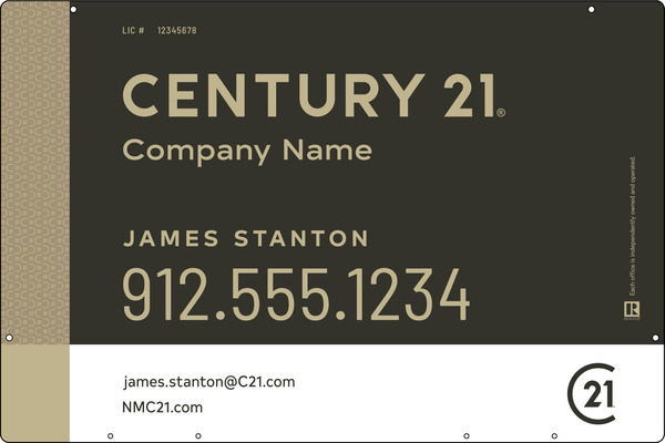 Steel Hanging Panel 24x36 DF - Century 21 | Lowen Sign