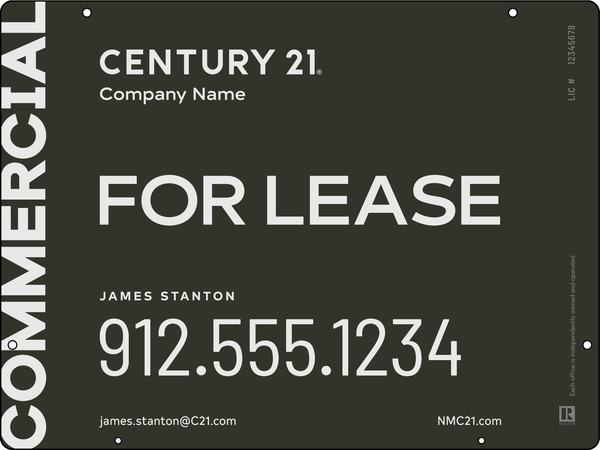 Commercial Agent Hanging Sign Panel, 18h x 24w, Aluminum