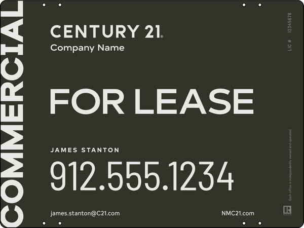 Commercial Agent Sign Panel, 18h x 24w, Aluminum