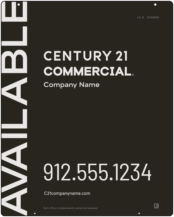 Commercial Office Hanging Sign Panel, 30h x 24w, Aluminum