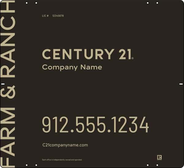 Steel Yard Sign Panel 22x24 DF - Century 21 | Lowen Sign