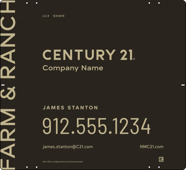 Steel Yard Sign Panel 22x24 DF - Century 21 | Lowen Sign