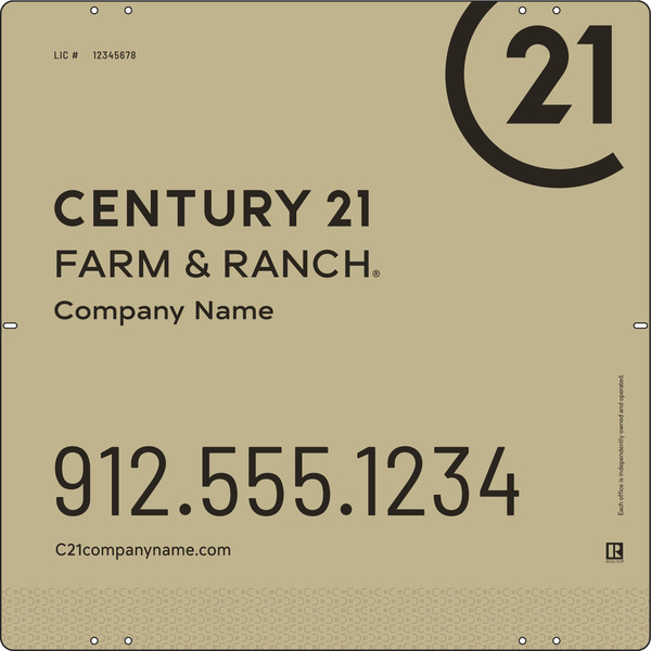 Steel Yard Sign Panel 24x24 DF - Century 21 | Lowen Sign