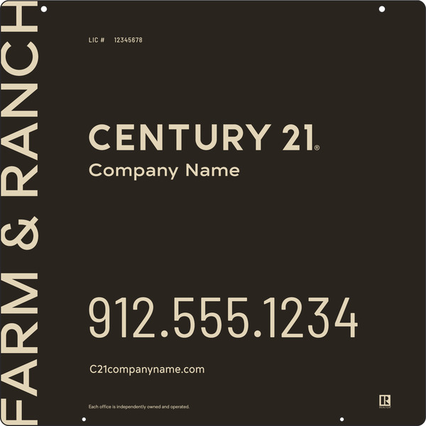 Steel Hanging Panel 24x24 DF - Century 21 | Lowen Sign