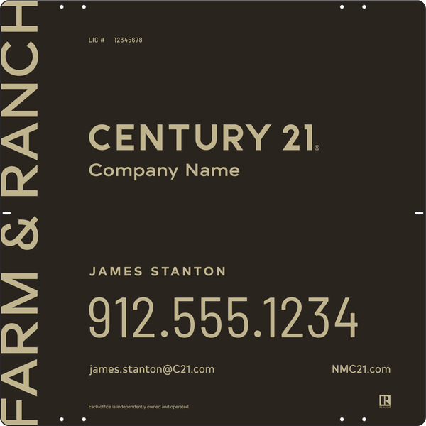 Steel Yard Sign Panel 24x24 DF - Century 21 | Lowen Sign
