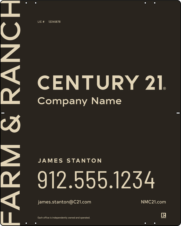 Steel Yard Sign Panel 30x24 DF - Century 21 | Lowen Sign