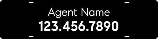 Agent Name Sign Rider, 6h x 24w, 3mm Aluminum Composite