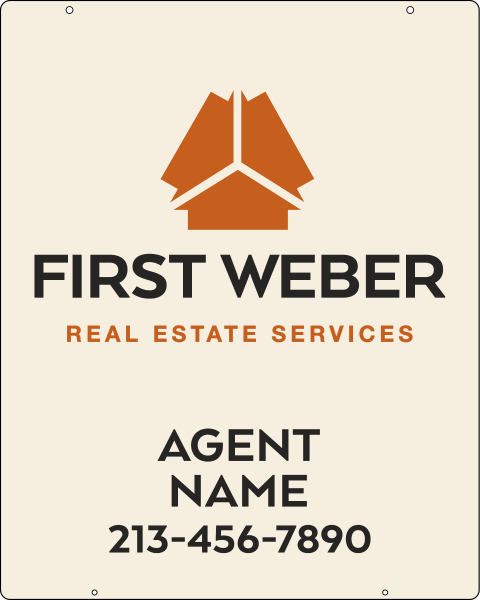 Agent Hanging Sign Panel, 30h x 24w, Steel