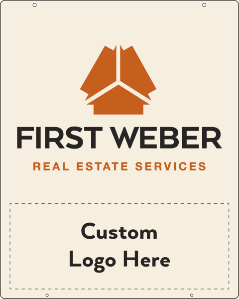 Logo Hanging Sign Panel, 30h x 24w, Steel