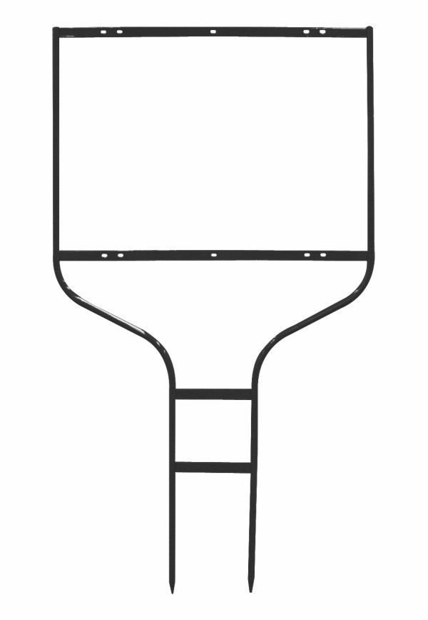 real estate Round Rod Sign Frame, 18h x 24w - Black