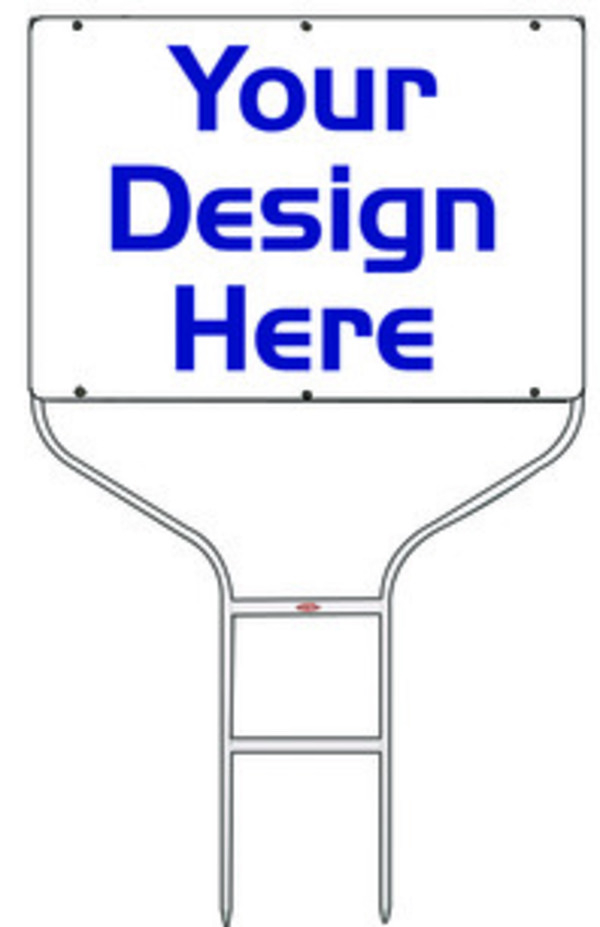 real estate Round Rod Sign Frame and sign panel unit, 24 GA steel, 20h x 28w