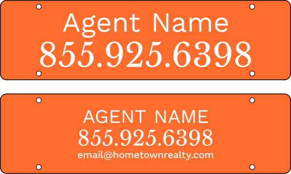 Agent Sign Rider, 6h x 22w, PVC