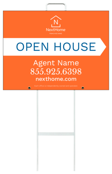 Grab and Go Agent Open House Sign Panel Unit, 18h x 24w, 4mm Corrugated