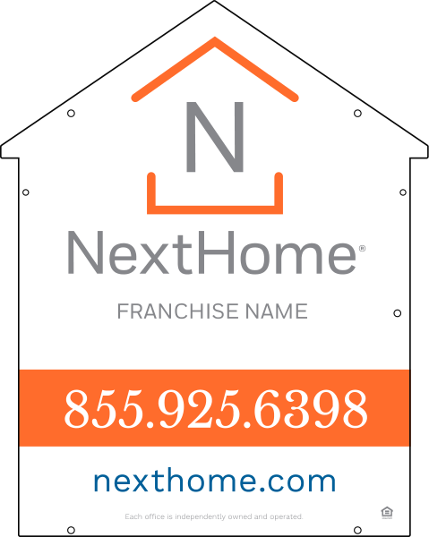 Reflective Universal House Shape Sign Panel DF, 30h x 24w, 3mm Aluminum Composite