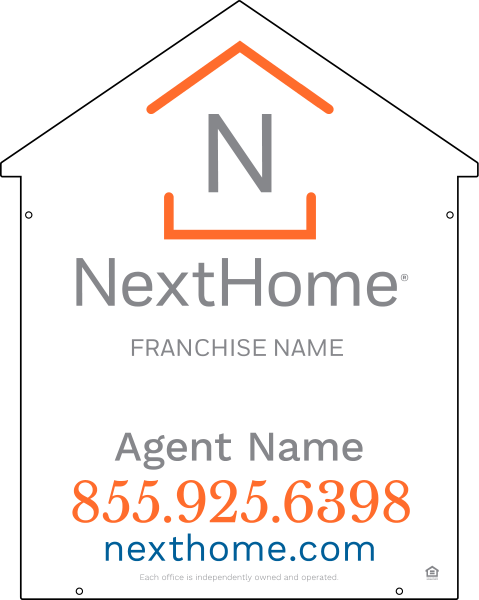 House Shape Sign Panel DF, 30h x 24w, 3mm Aluminum Composite