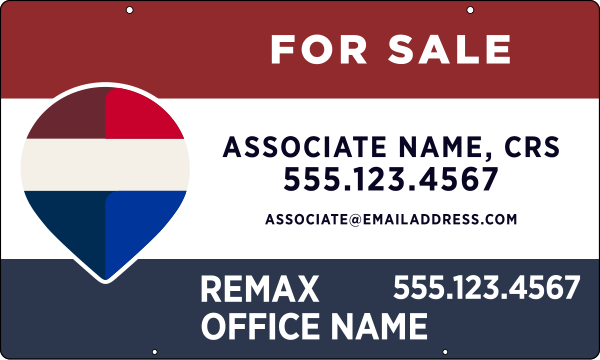 Hanging Associate Name w CRS Panel, 18h x 30w, .063 Aluminum