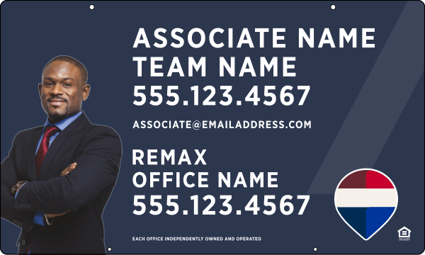 Hanging Associate Name, Team Name w Cut Out Photo Panel, 18h x 30w, .063 Aluminum