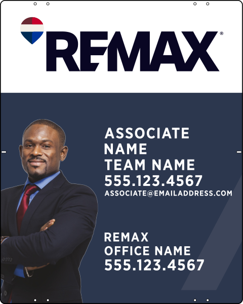 Associate Name, Team Name w Cut Out Photo Sign Panel, 30h x 24w, .040 Aluminum