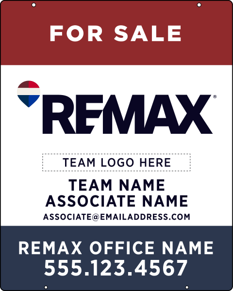 Reflective Hanging Associate Name, Team Name w Team Logo Sign Panel, 30h x 24w, .063 Aluminum