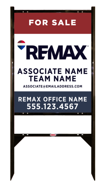 Reflective Angle Iron Frame and Associate Name, Team Name Sign Unit,  30h x 24w, .040 Aluminum