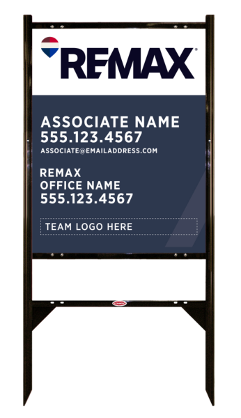Angle Iron Frame and Associate Name w Team Logo Sign Unit,  30h x 24w, .040 Aluminum