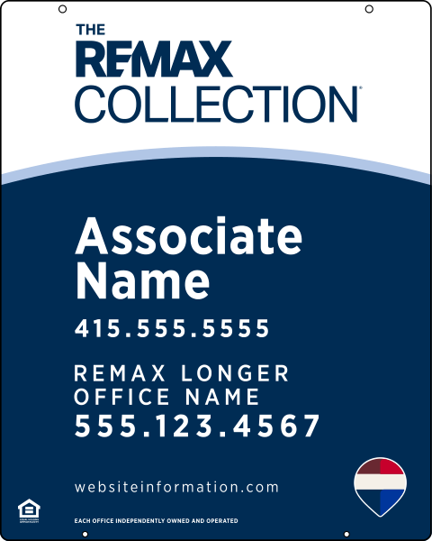 Collection Associate Name Hanging Sign Panel, 30h x 24w, 3mm Aluminum