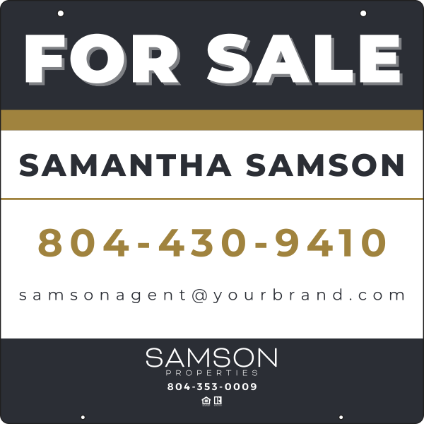 Hanging Agent For Sale Sign Panel, 24h x 24w, 3mm aluminum composite