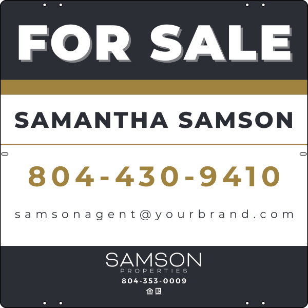 Agent For Sale Sign Panel, 24h x 24w, 24 gauge steel