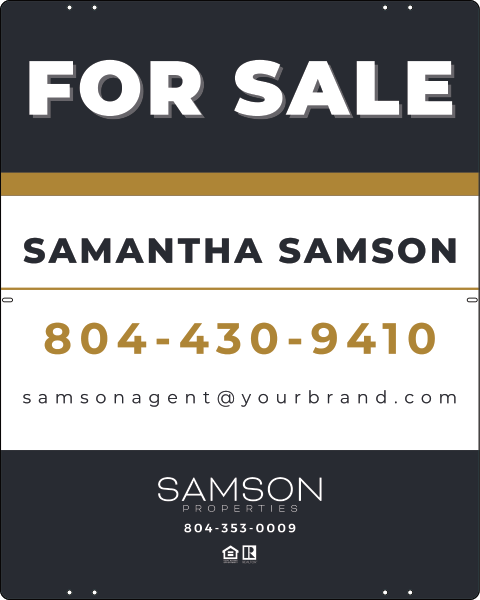 Agent For Sale Sign Panel, 30h x 24w, 24 gauge steel